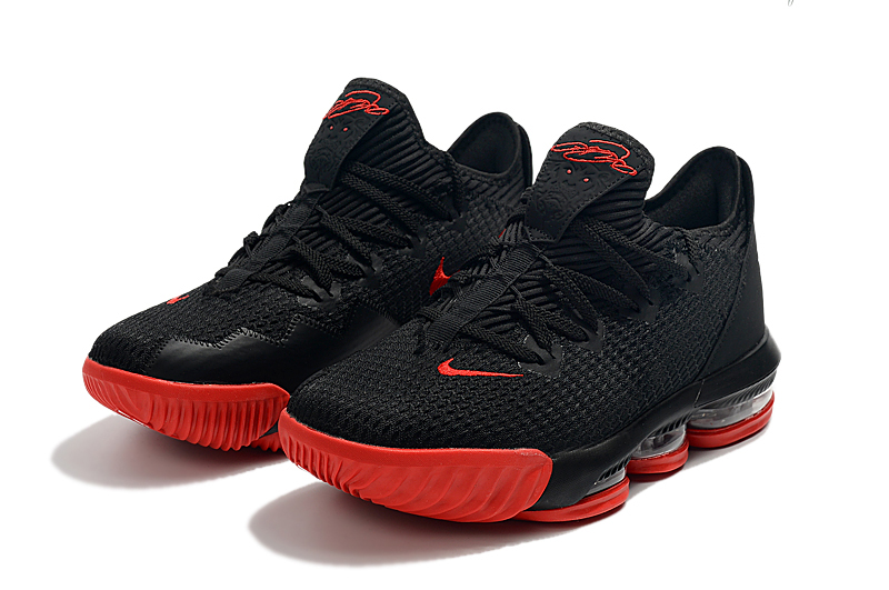 2019 Nike LeBron 16 Low Black Red - Click Image to Close